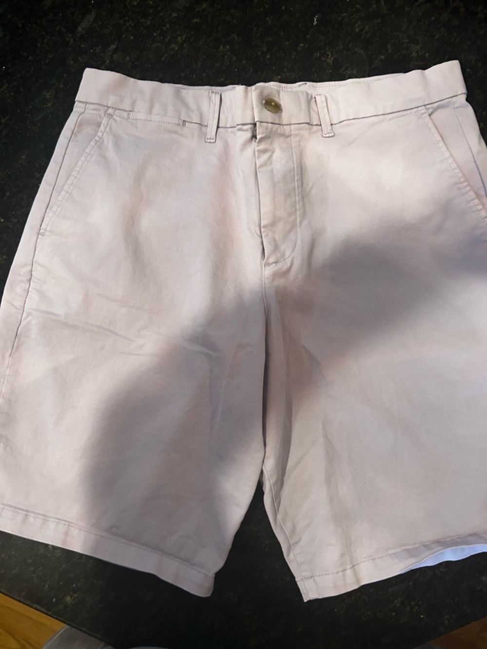 GAP Men's Flat-Front Cotton Chino Shorts - Pale Pink